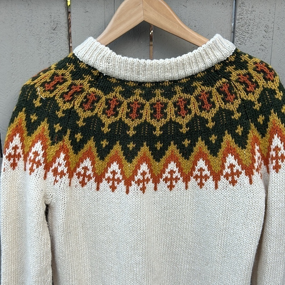 Madewell Fair Isle Pullover Sweater Vintage Inspired Alpaca Blend Sz Small - Picture 6 of 6